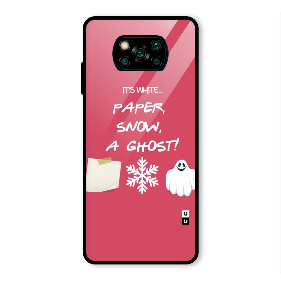 Snow Paper Glass Back Case for Poco X3 Pro