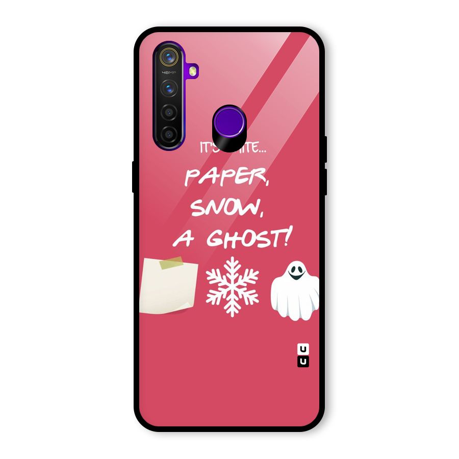 Snow Paper Glass Back Case for Realme 5 Pro