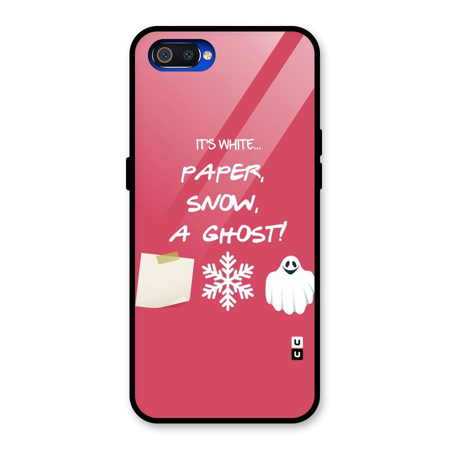 Snow Paper Glass Back Case for Realme C2