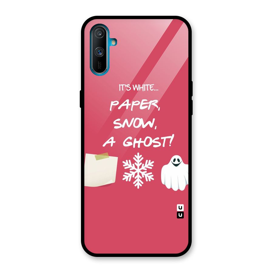 Snow Paper Glass Back Case for Realme C3
