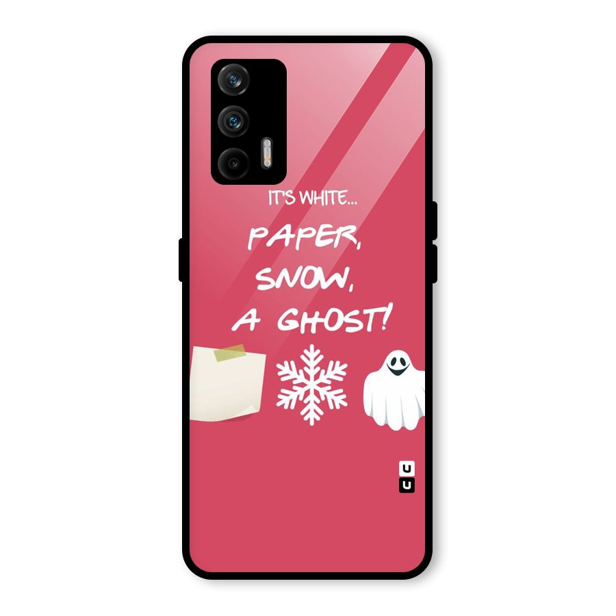 Snow Paper Glass Back Case for Realme GT 5G