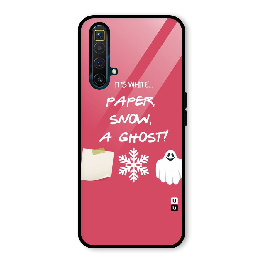 Snow Paper Glass Back Case for Realme X3