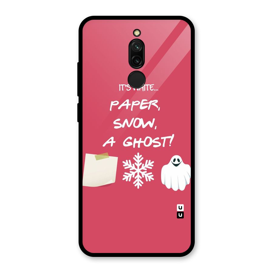 Snow Paper Glass Back Case for Redmi 8