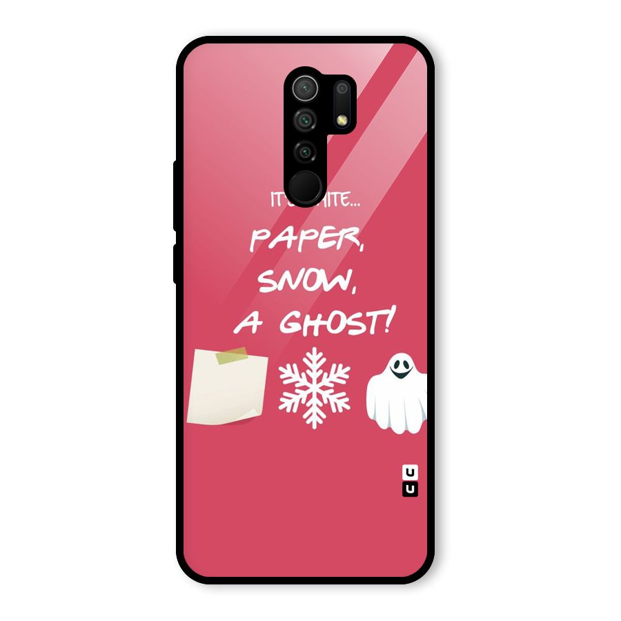 Snow Paper Glass Back Case for Redmi 9 Prime