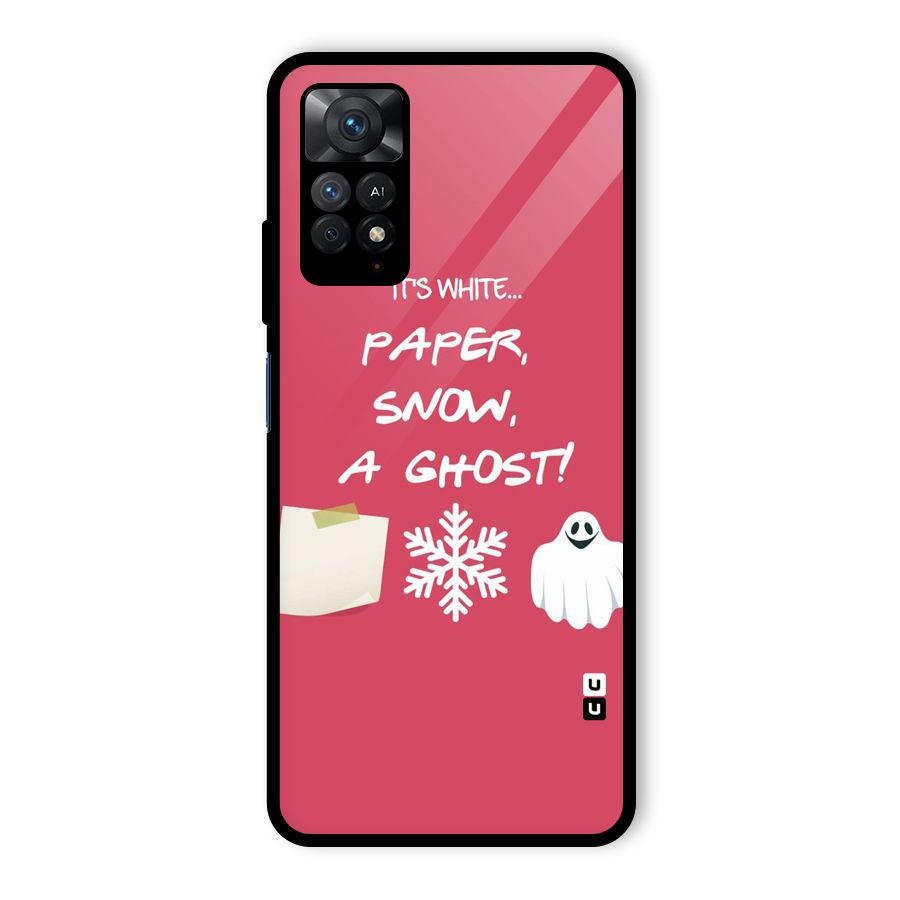 Snow Paper Glass Back Case for Redmi Note 11 Pro