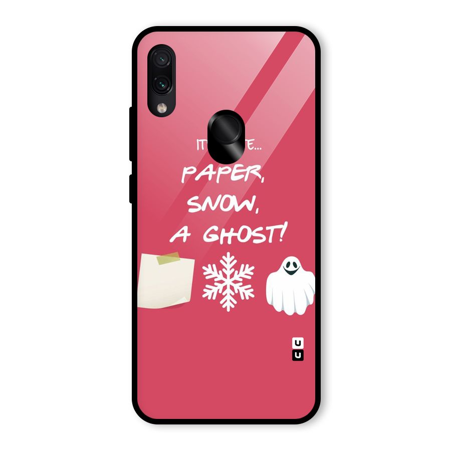 Snow Paper Glass Back Case for Redmi Note 7