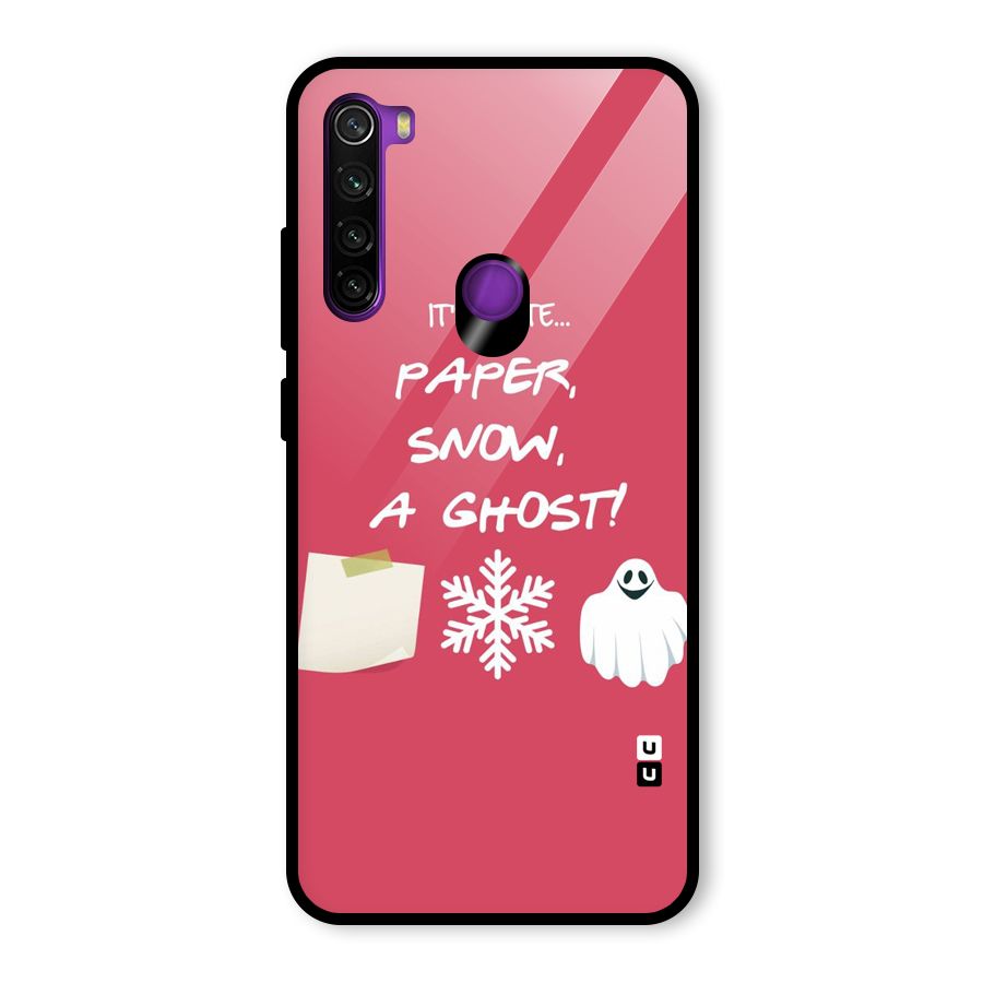 Snow Paper Glass Back Case for Redmi Note 8