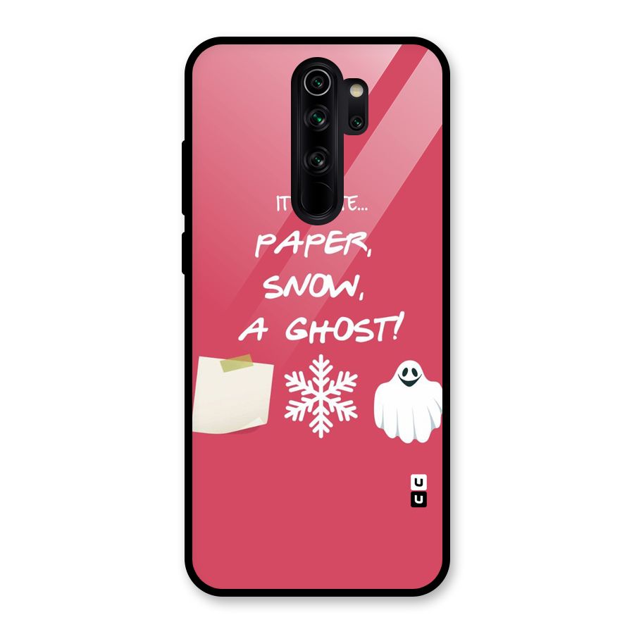 Snow Paper Glass Back Case for Redmi Note 8 Pro