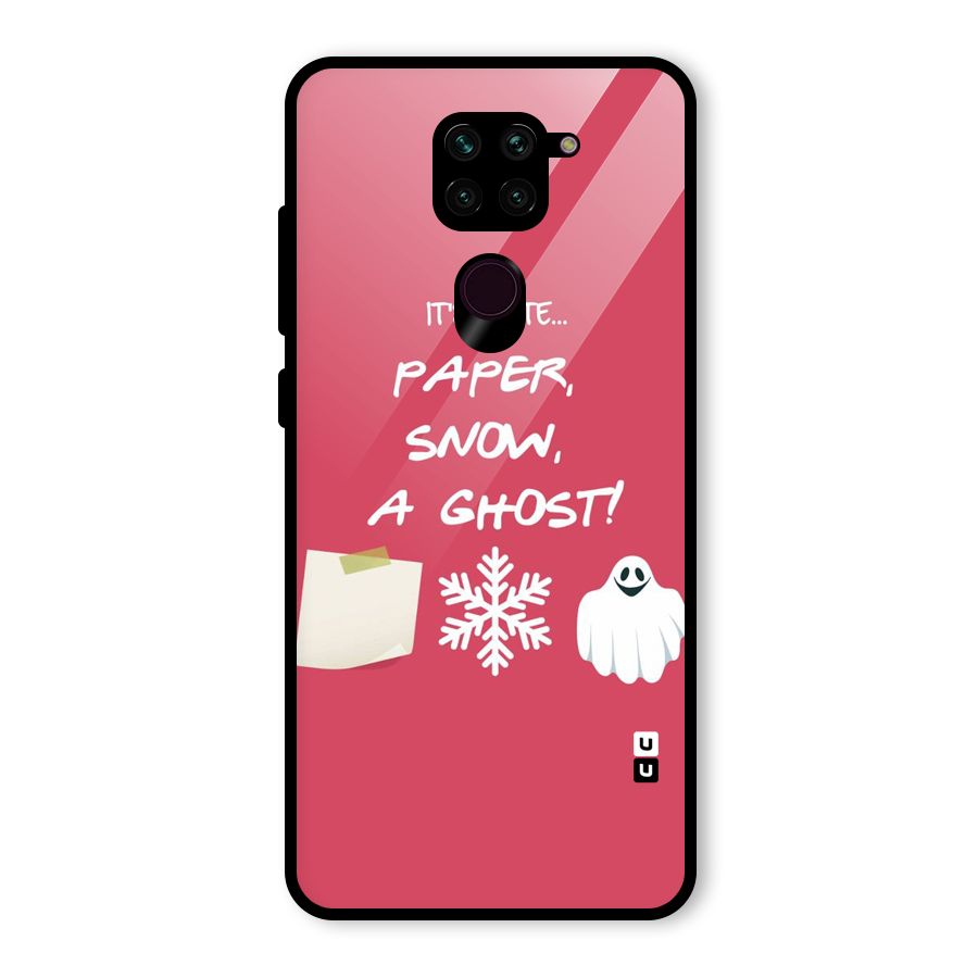Snow Paper Glass Back Case for Redmi Note 9