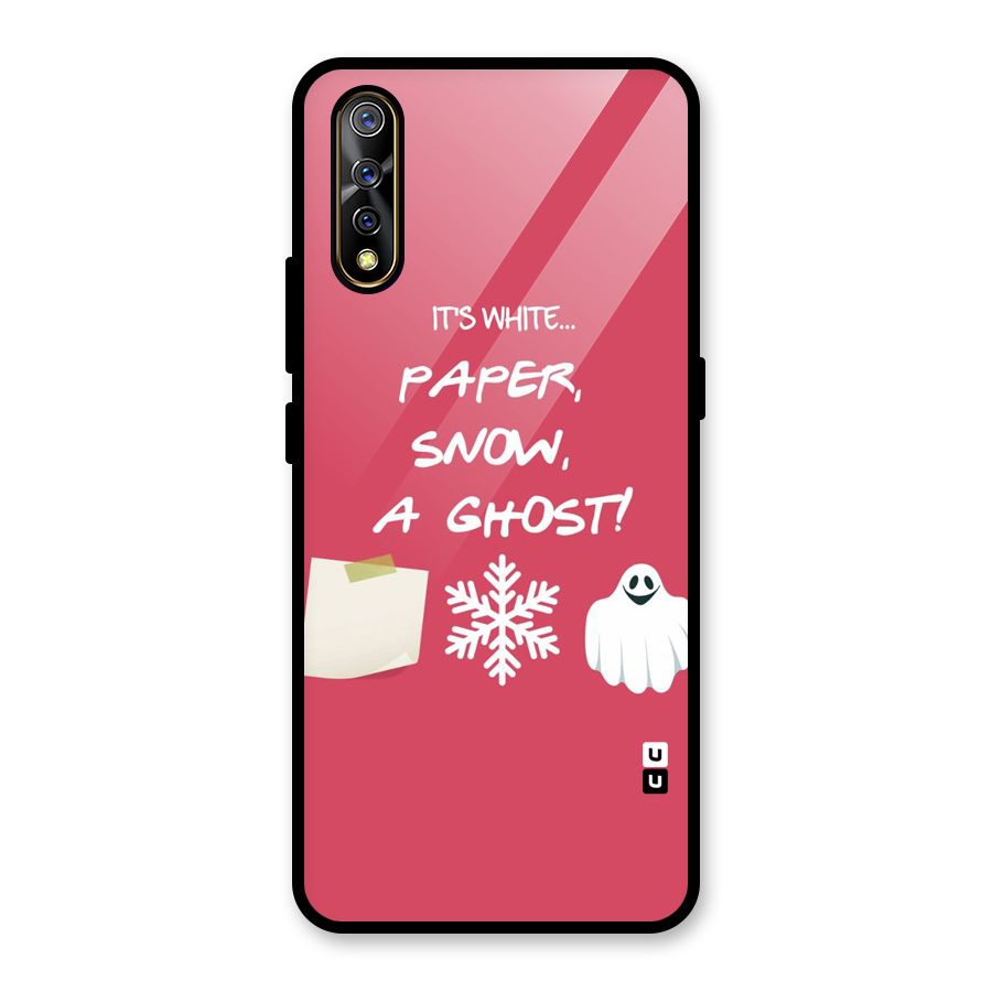 Snow Paper Glass Back Case for Vivo S1