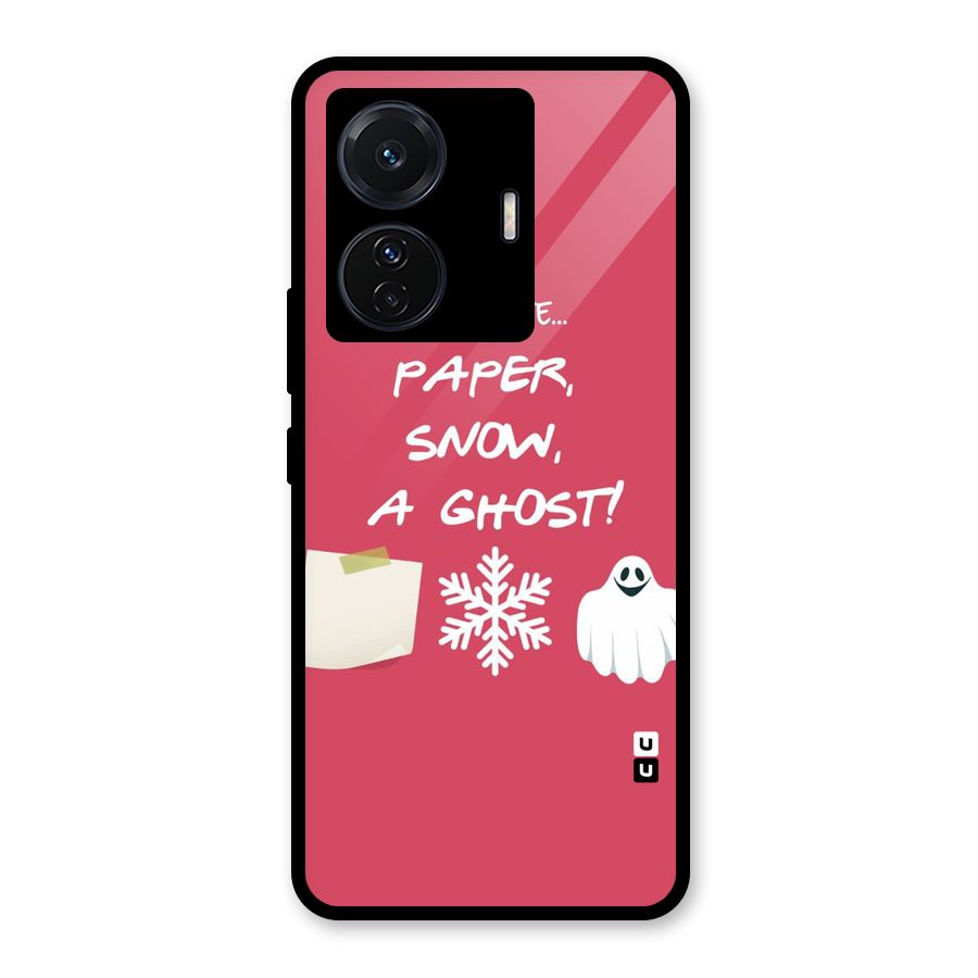 Snow Paper Glass Back Case for Vivo T1 Pro