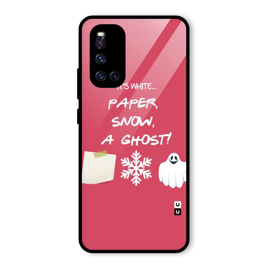 Snow Paper Glass Back Case for Vivo V19