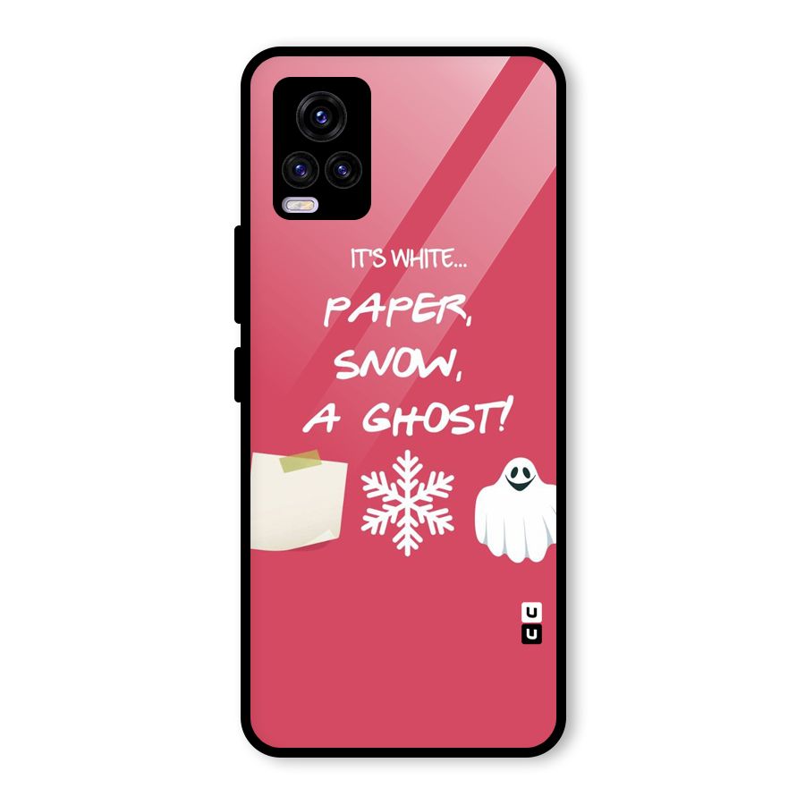 Snow Paper Glass Back Case for Vivo V20
