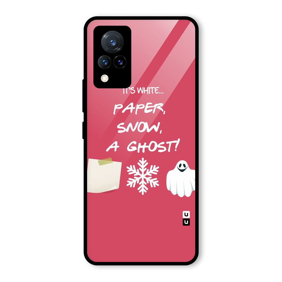 Snow Paper Glass Back Case for Vivo V21 5G