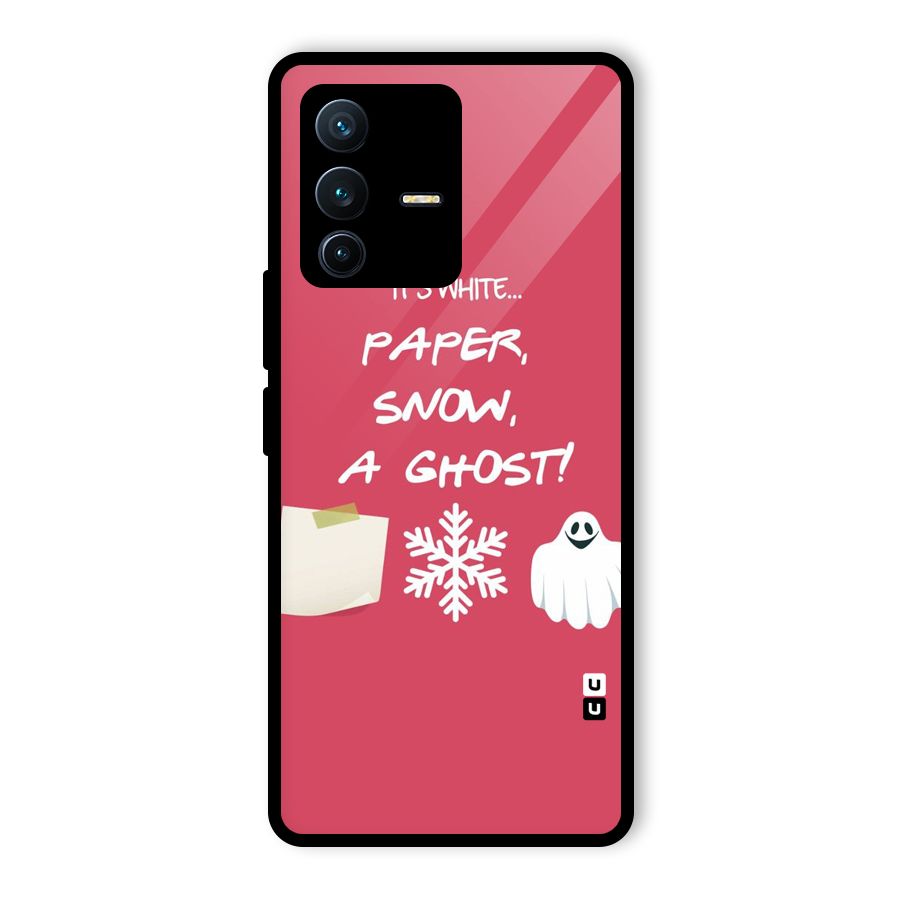 Snow Paper Glass Back Case for Vivo V23 Pro
