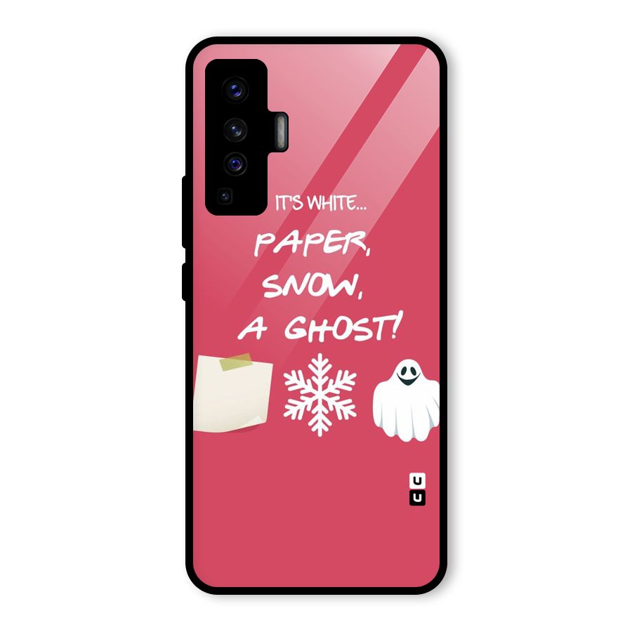 Snow Paper Glass Back Case for Vivo X50