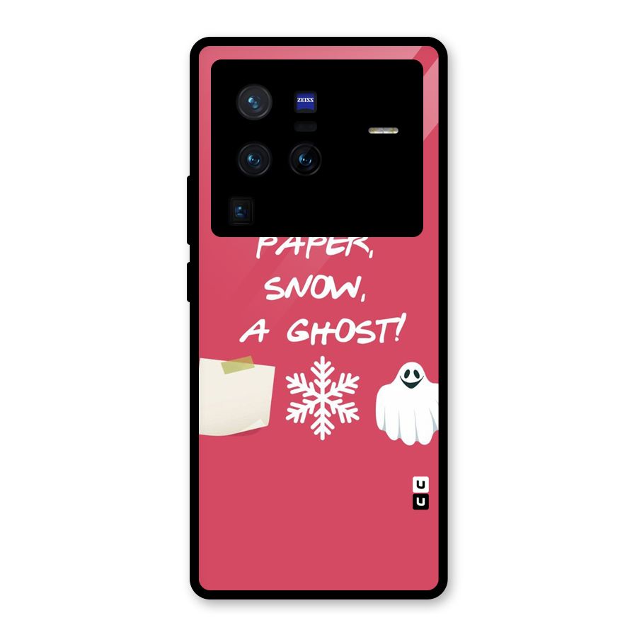 Snow Paper Glass Back Case for Vivo X80 Pro