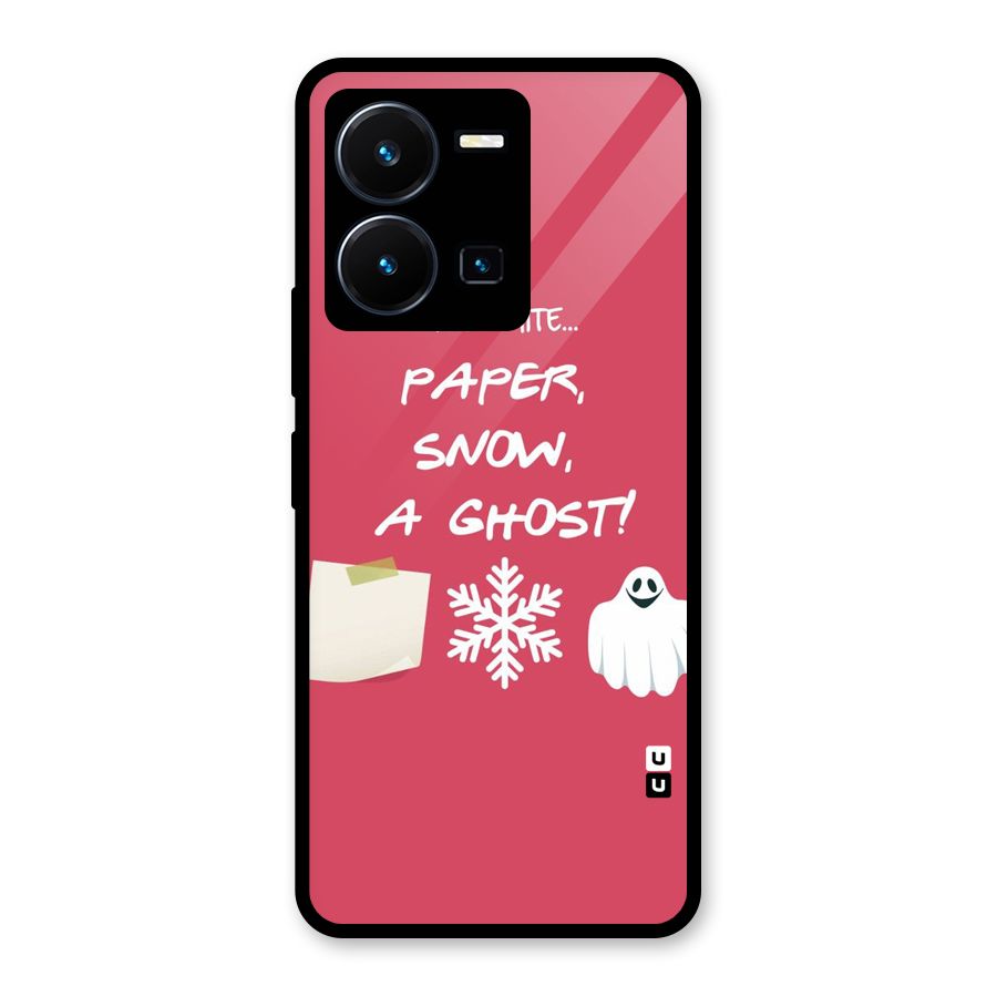 Snow Paper Glass Back Case for Vivo Y35