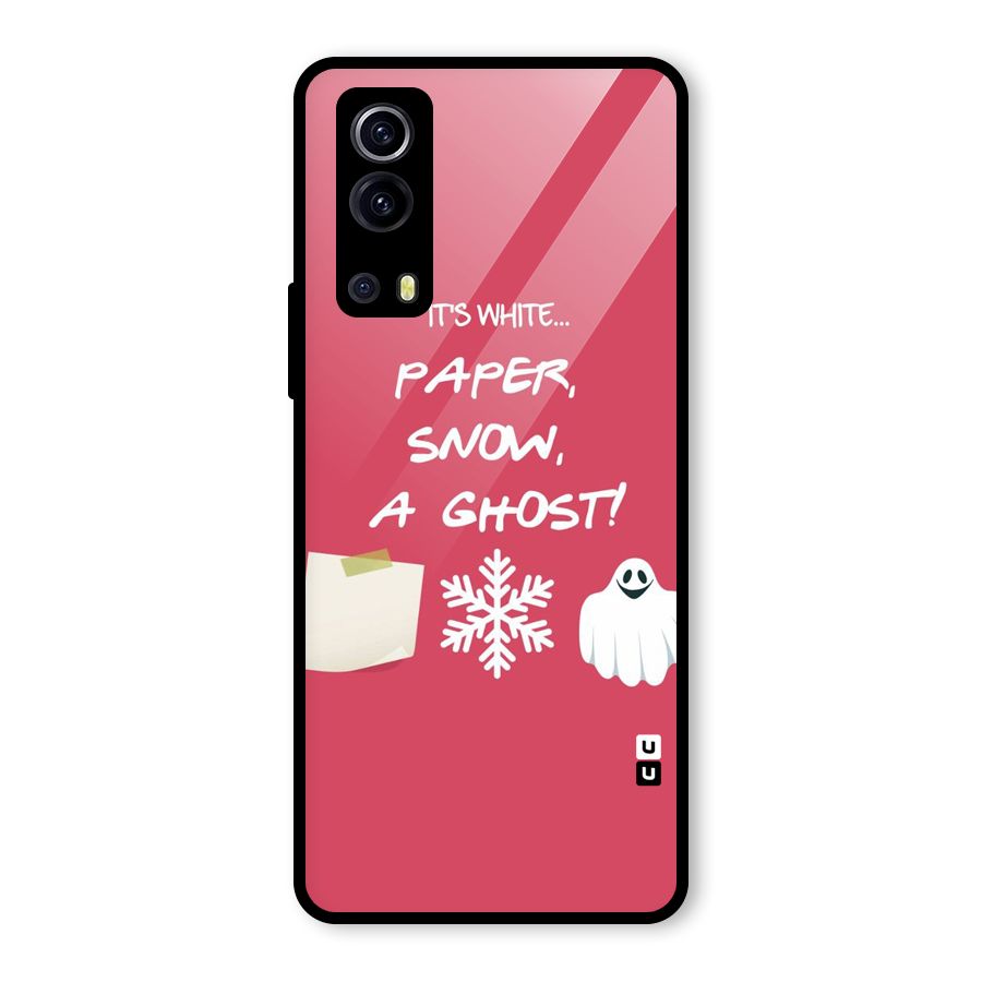 Snow Paper Glass Back Case for Vivo iQOO Z3