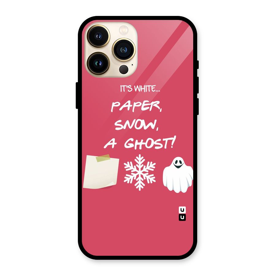 Snow Paper Glass Back Case for iPhone 13 Pro Max