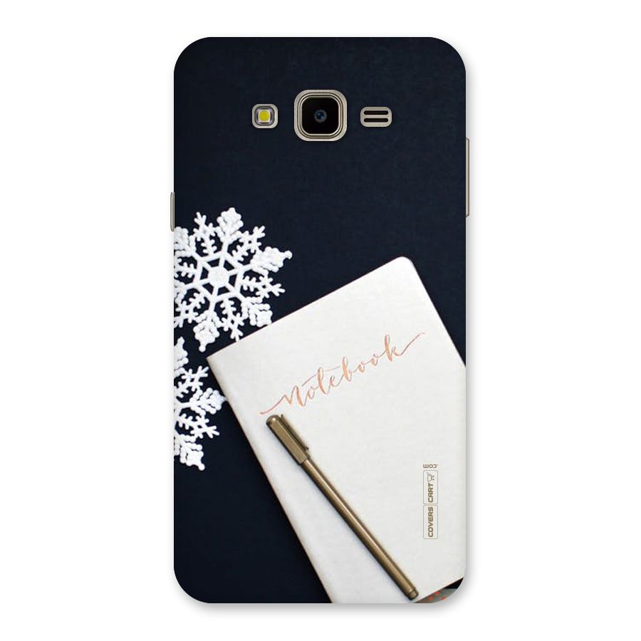 Snowflake Notebook Back Case for Galaxy J7 Nxt