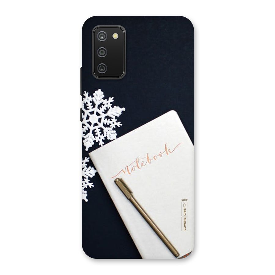 Snowflake Notebook Back Case for Galaxy M02s