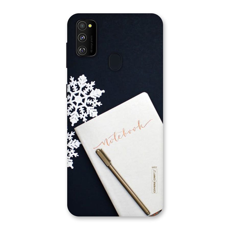 Snowflake Notebook Back Case for Galaxy M30s