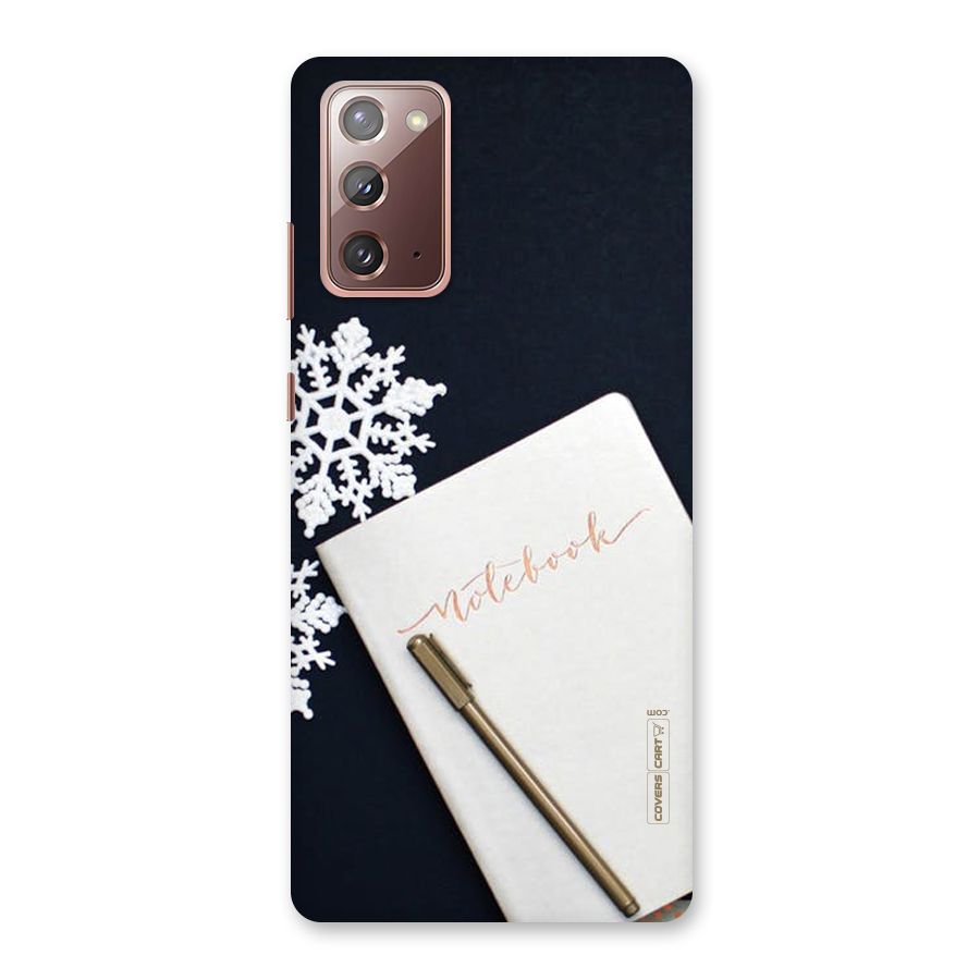Snowflake Notebook Back Case for Galaxy Note 20