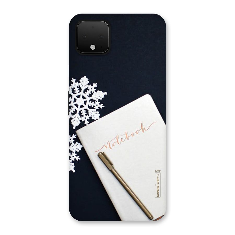 Snowflake Notebook Back Case for Google Pixel 4 XL