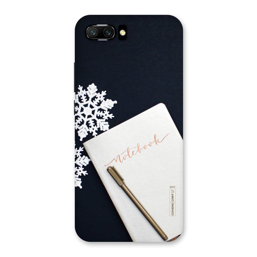 Snowflake Notebook Back Case for Honor 10