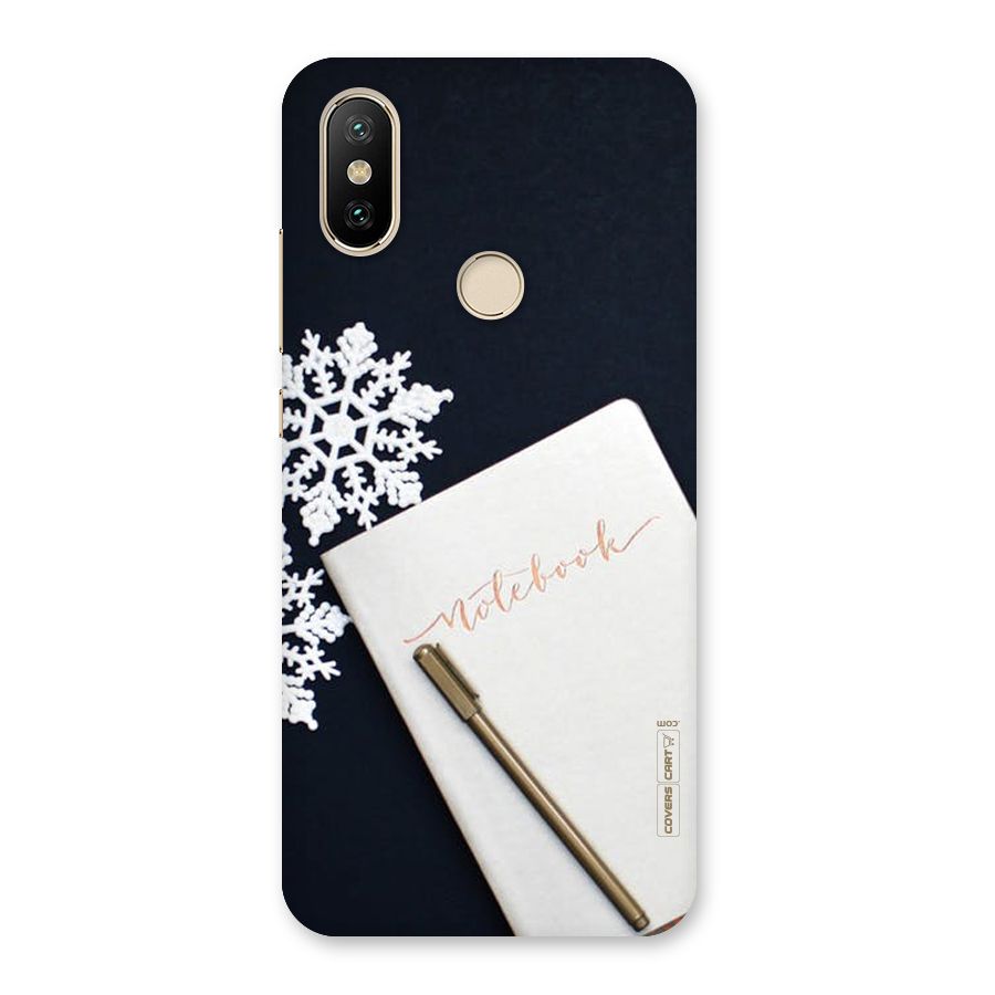Snowflake Notebook Back Case for Mi A2