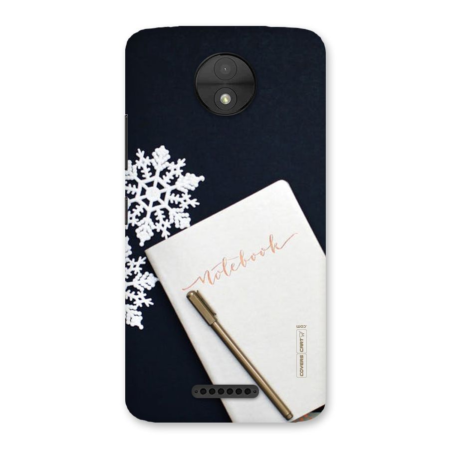 Snowflake Notebook Back Case for Moto C