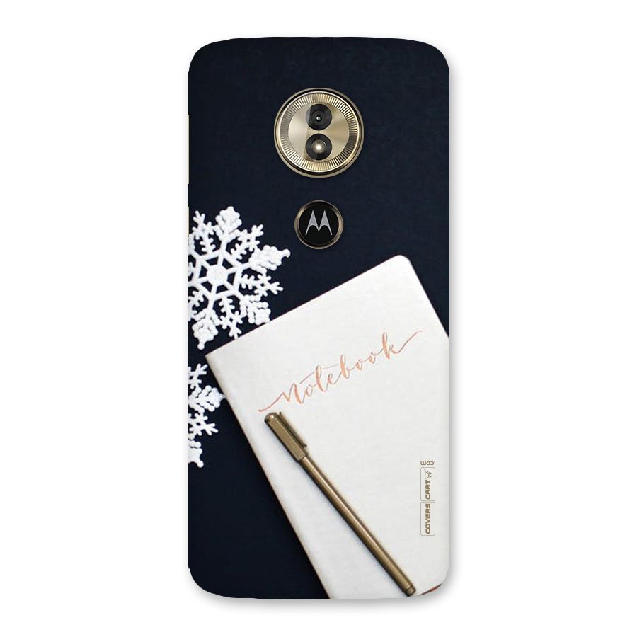 Snowflake Notebook Back Case for Moto G6 Play