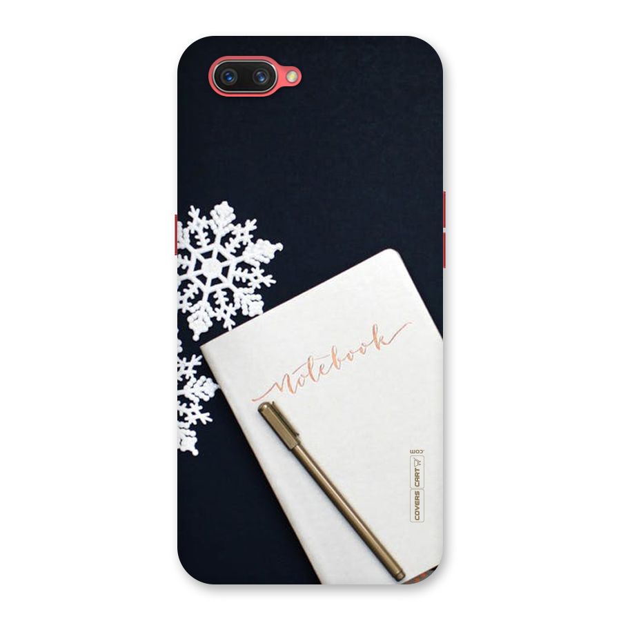 Snowflake Notebook Back Case for Oppo A3s