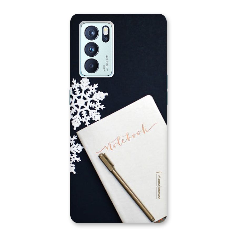Snowflake Notebook Back Case for Oppo Reno6 Pro 5G