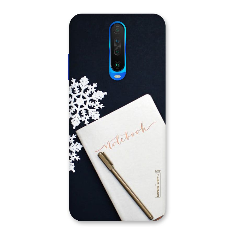Snowflake Notebook Back Case for Poco X2