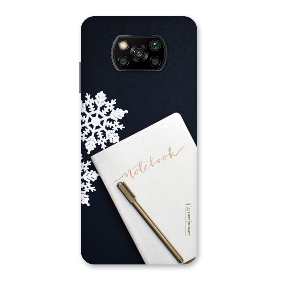 Snowflake Notebook Back Case for Poco X3