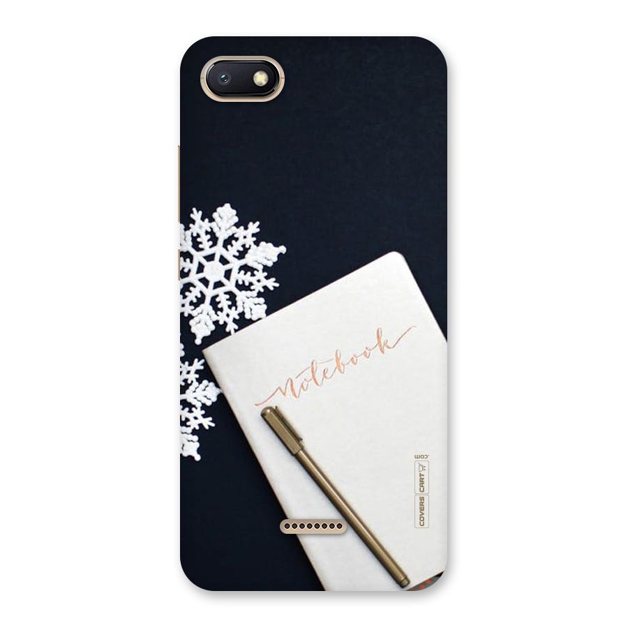 Snowflake Notebook Back Case for Redmi 6A