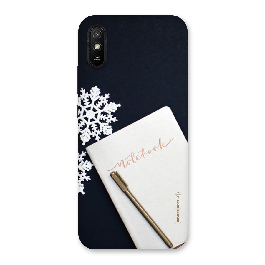Snowflake Notebook Back Case for Redmi 9i