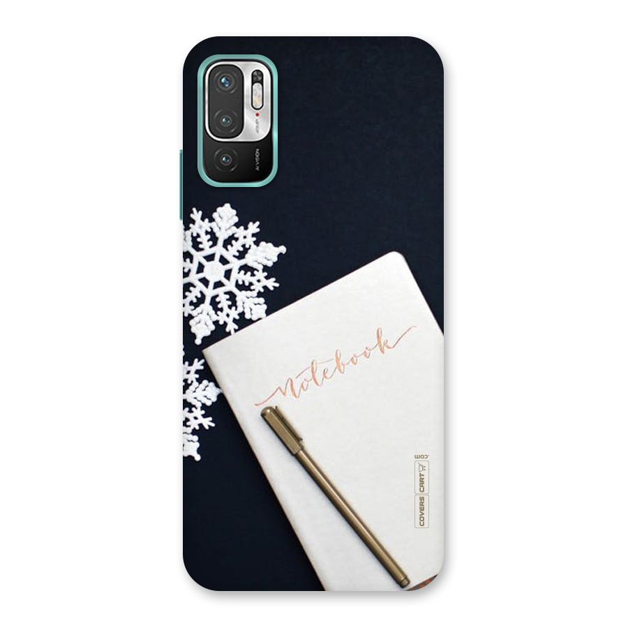 Snowflake Notebook Back Case for Redmi Note 10T 5G