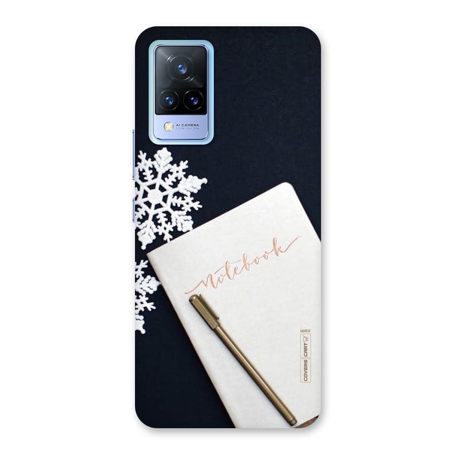 Snowflake Notebook Back Case for Vivo V21 5G