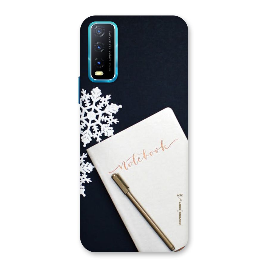 Snowflake Notebook Back Case for Vivo Y20