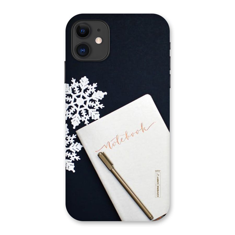 Snowflake Notebook Back Case for iPhone 11