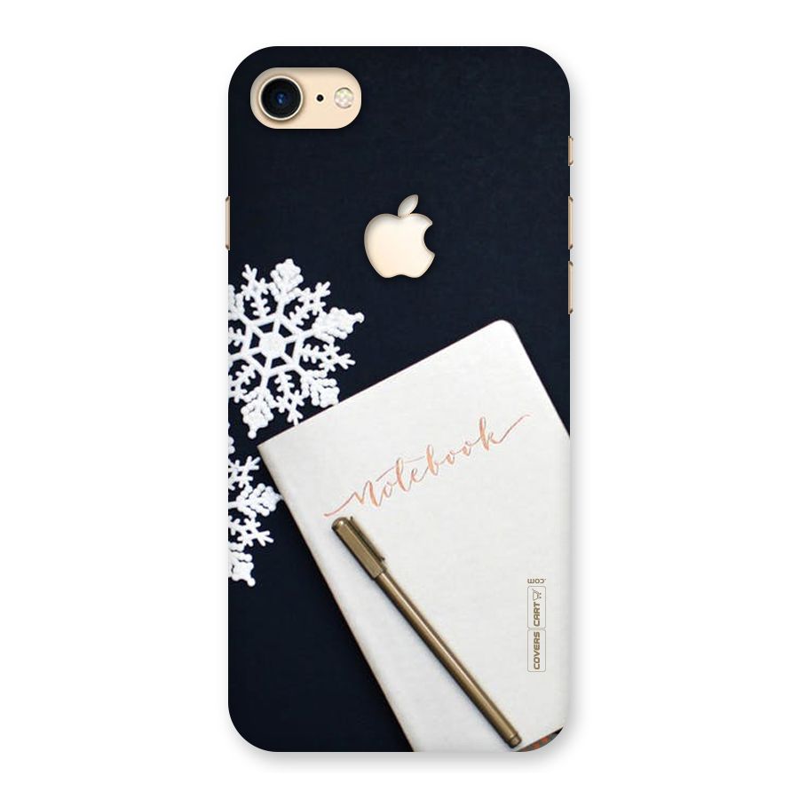 Snowflake Notebook Back Case for iPhone 7 Apple Cut