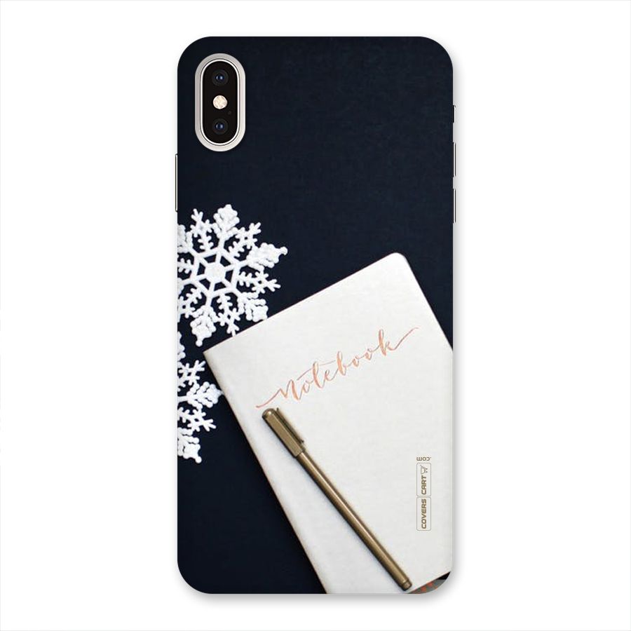 Snowflake Notebook Back Case for iPhone XS Max
