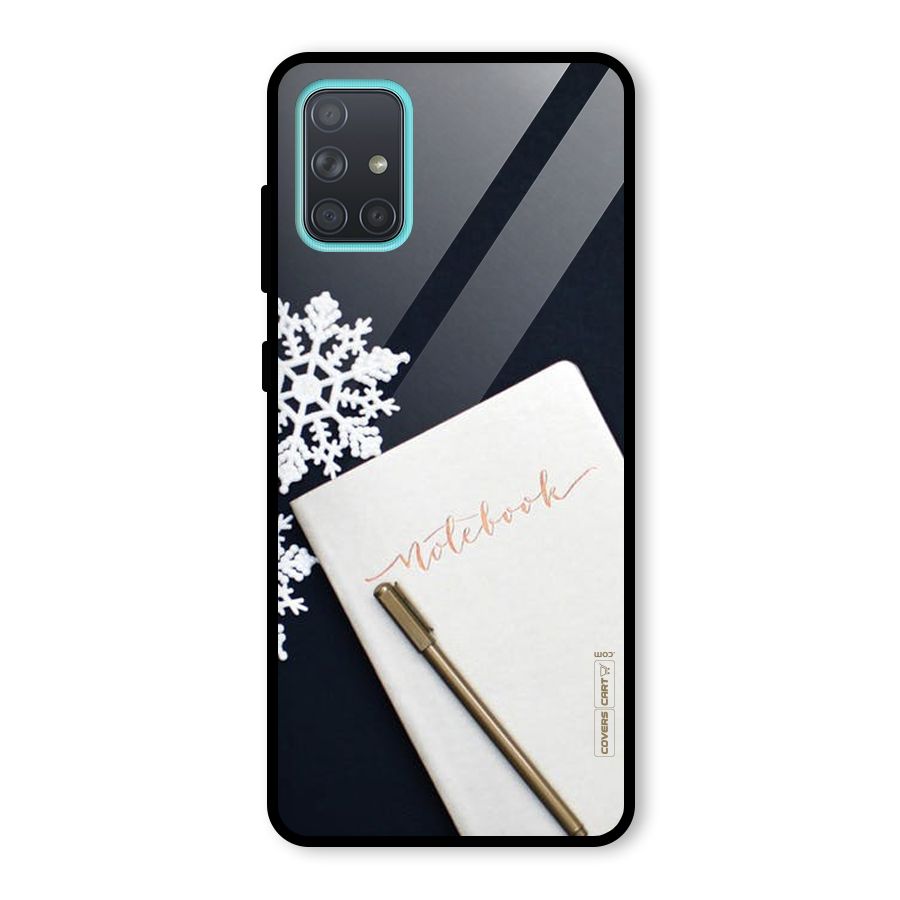 Snowflake Notebook Glass Back Case for Galaxy A71