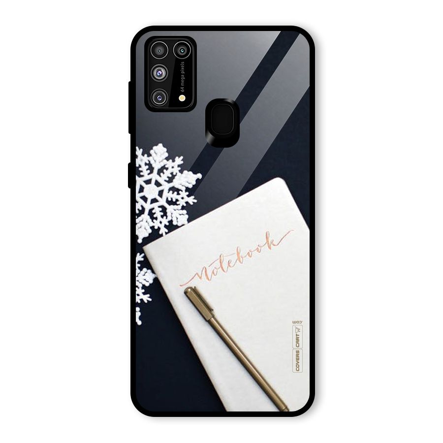 Snowflake Notebook Glass Back Case for Galaxy M31