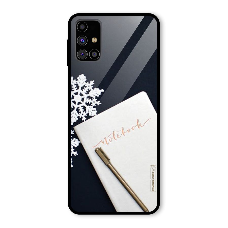 Snowflake Notebook Glass Back Case for Galaxy M31s