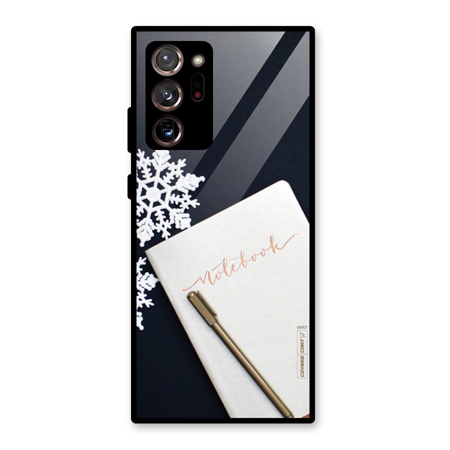 Snowflake Notebook Glass Back Case for Galaxy Note 20 Ultra 5G