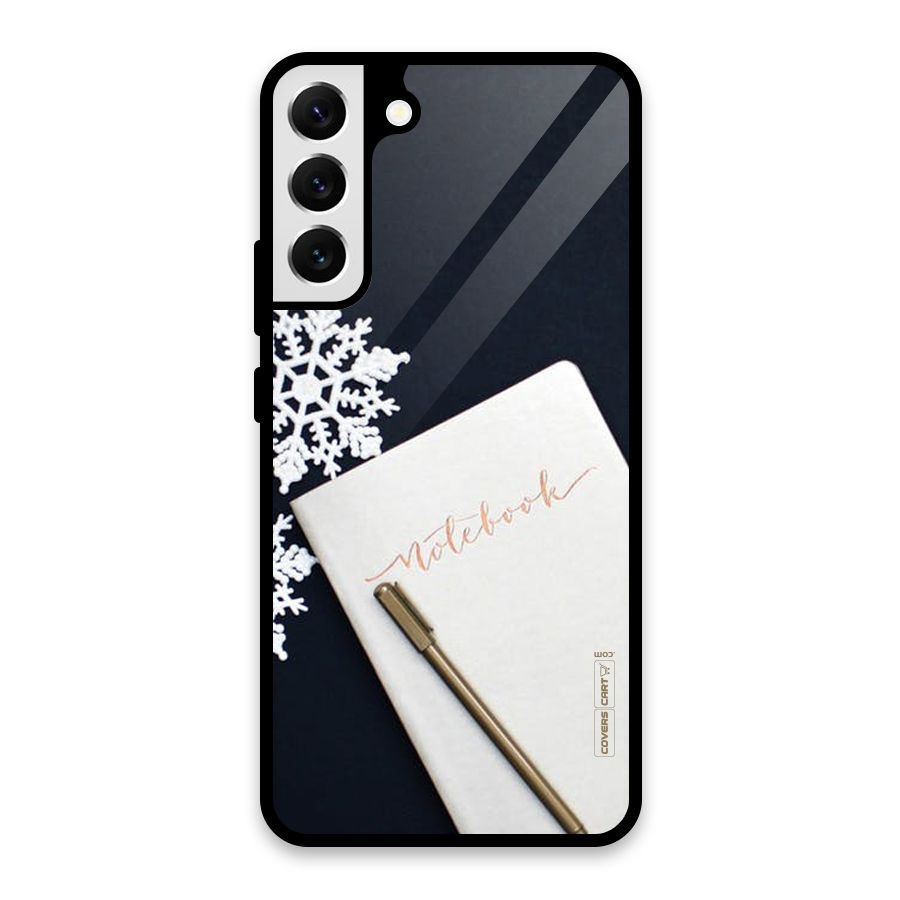 Snowflake Notebook Glass Back Case for Galaxy S22 Plus 5G
